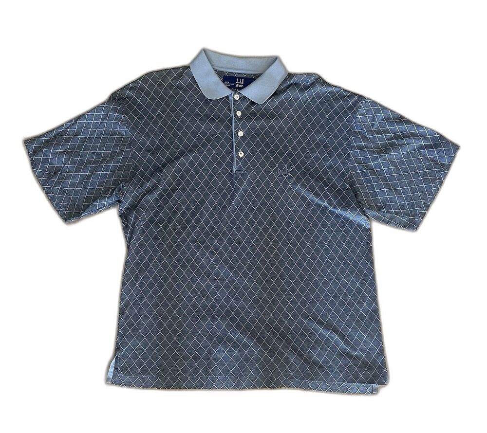Vintage Dunhill Golf Polo Shirt Men’s Large Made in Italy 100% Mercerised cotto